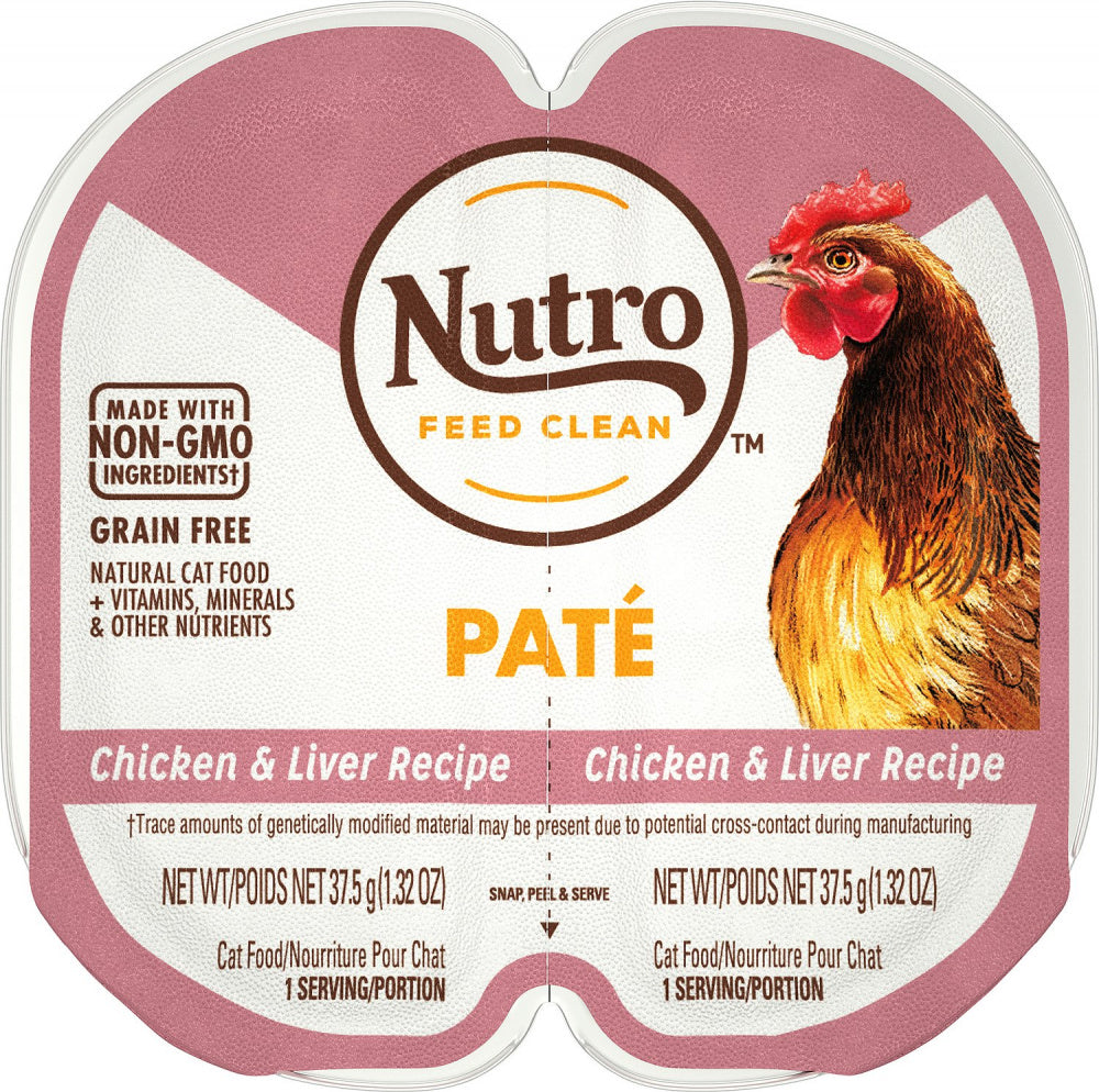 Nutro Perfect Portions Adult Grain Free Chicken Liver Pate Wet Cat Food Trays