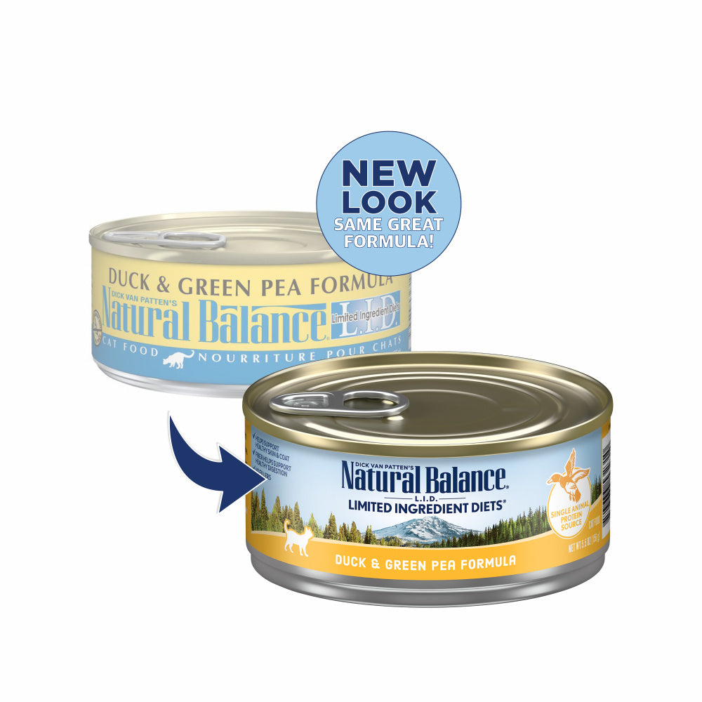 Natural Balance L.I.D. Limited Ingredient Diets Duck Green Pea Formula Canned Cat Food