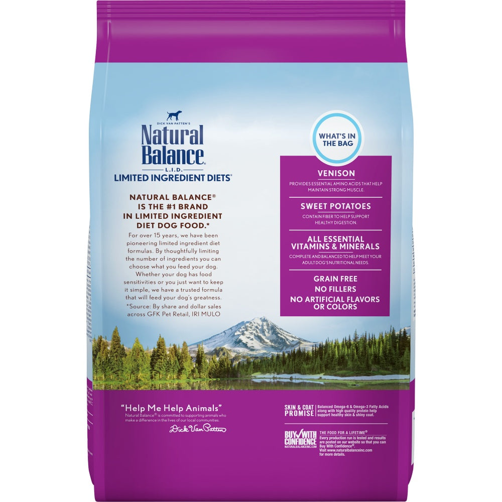 Natural Balance L.I.D. Limited Ingredient Diets Adult Maintenance Sweet Potato Venison Dry Dog Food