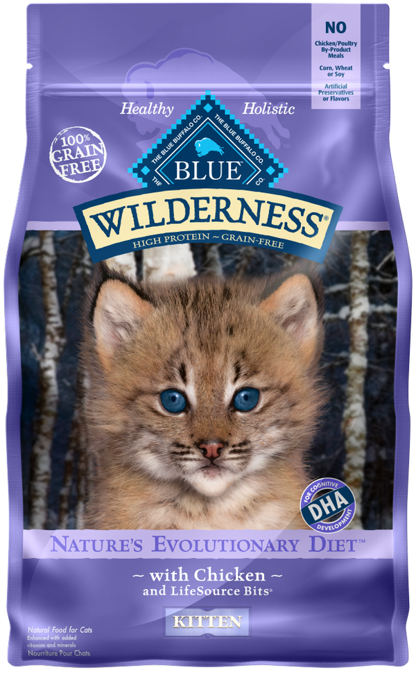 Blue Buffalo Wilderness Grain Free Chicken High Protein Recipe Dry Kitten Food