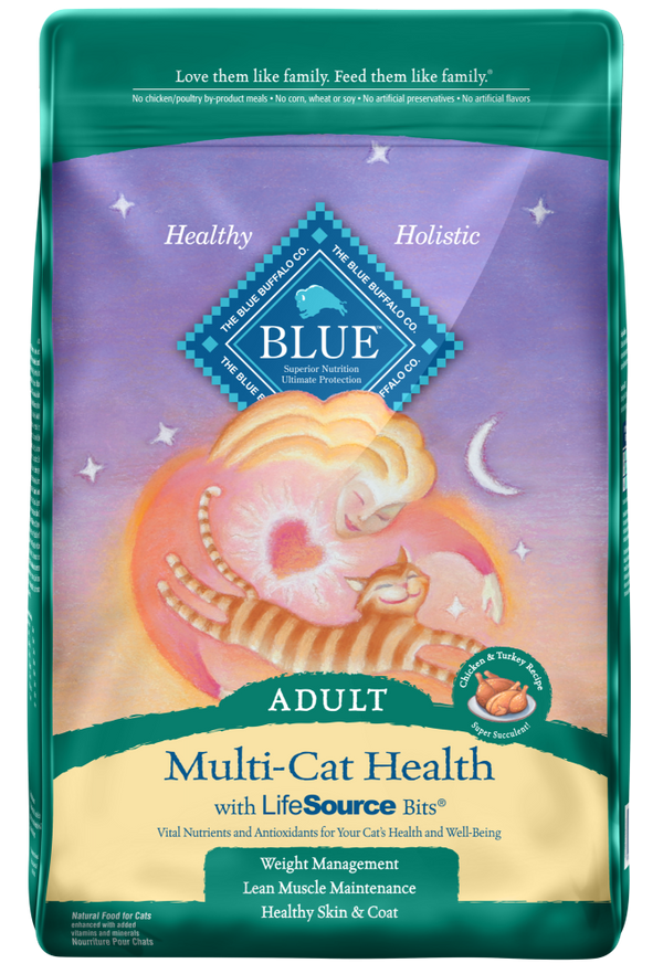 Blue Buffalo Multi-Cat Natural Chicken & Turkey Adult Dry Cat Food