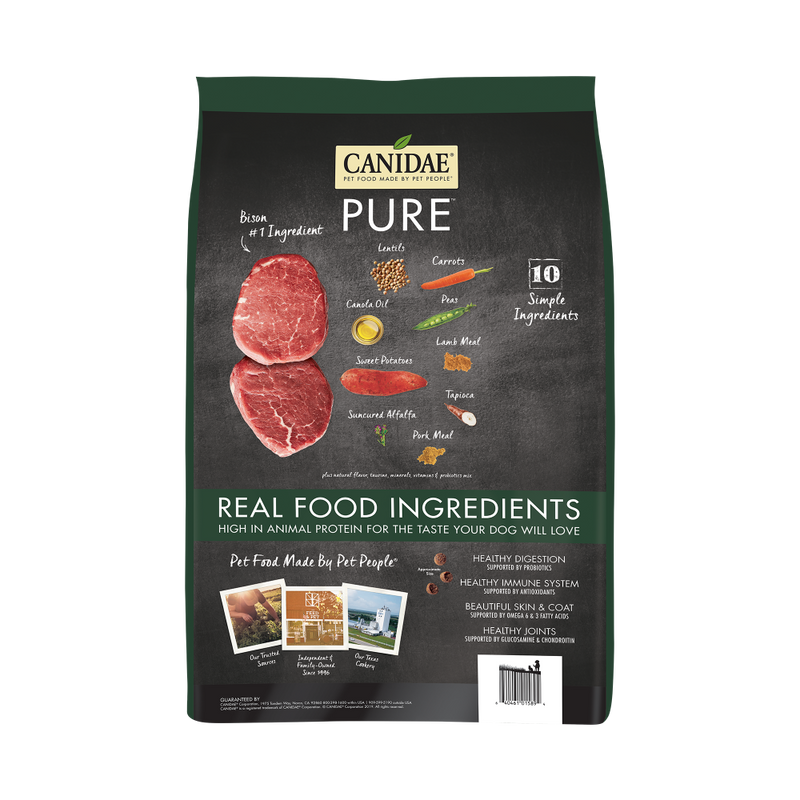 Canidae Grain Free PURE Bison, Lentil & Carrot Recipe Dry Dog Food