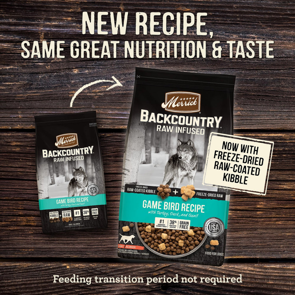 Merrick Backcountry Raw Infused Grain Free Wild Game Bird Recipe Dry D