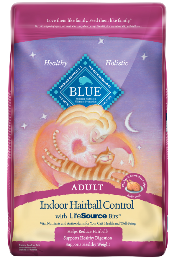 Blue Buffalo Indoor Hairball Control Chicken & Brown Rice Recipe Dry Cat Food